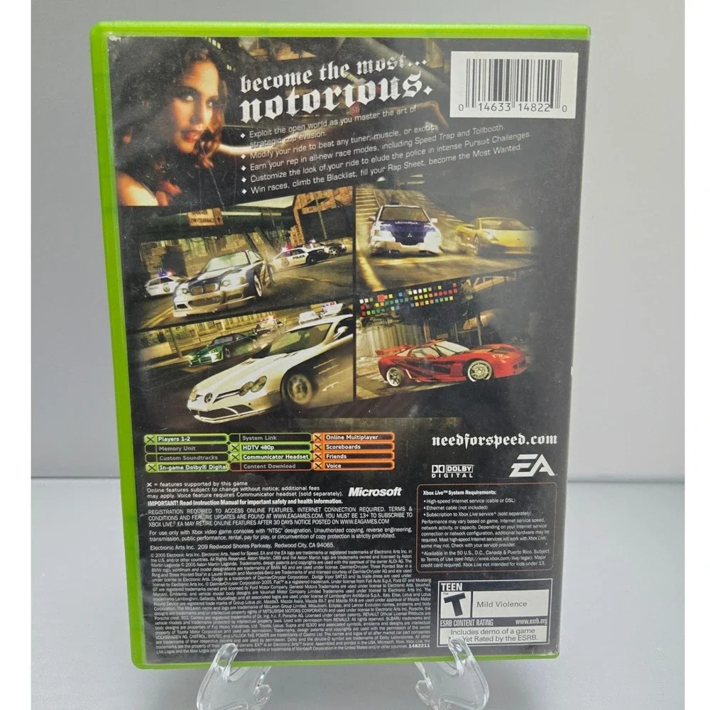 Need For Speed Most‎ Wanted - 2005 Microsoft Xbox - CIB W/ Manual - Working